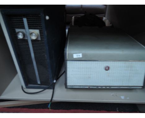 Two vintage record players, Bush and Fidelity