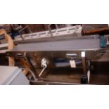12 in wide X 5 ft long Mat Chain Conveyor, all stainless steel construction, stainless steel motor