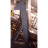 Mild steel cap elevator, on casters, stainless hopper and contact points RIGGING FEE: $200