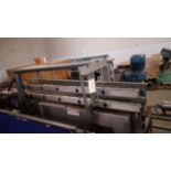 Ambec Combiner, 8 ft long X 12 in wide feed conveyor -overlapping 8 ft long X 8 in wide conveyor -