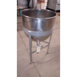 20 gal Stainless Steel single walled kettle RIGGING FEE: $50