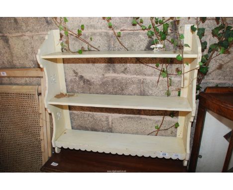 Three shelf wall unit.