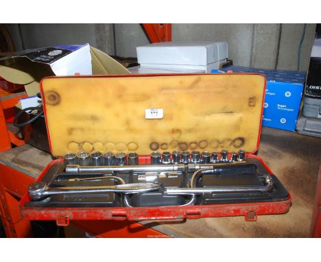 Gordon Tools 1/2'' drive socket set, complete except for spark plug socket.