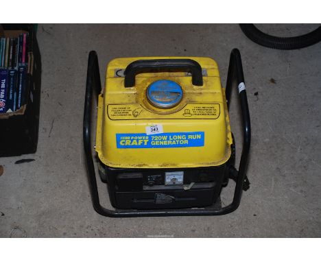 Power craft 720 w generator (engine turns).