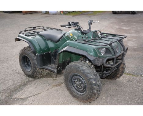 A Yamaha Bruin 350 Ultramatic 2WD Quad Bike Model No. YFM350A, VIN No. 5Y4 AH10W 040 502672, fitted with a tow-bar/hitch. Thi
