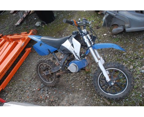 Child's motorbike, engine turns.