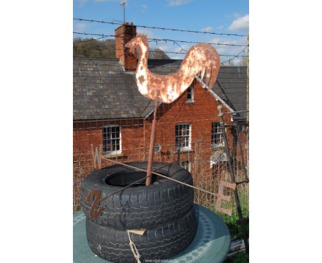 Chicken weather vane.