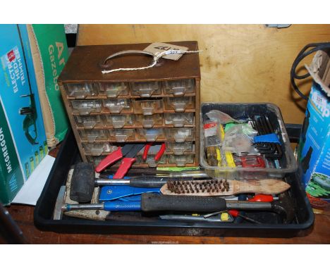 Small storage bins, tools, Allen keys, etc.