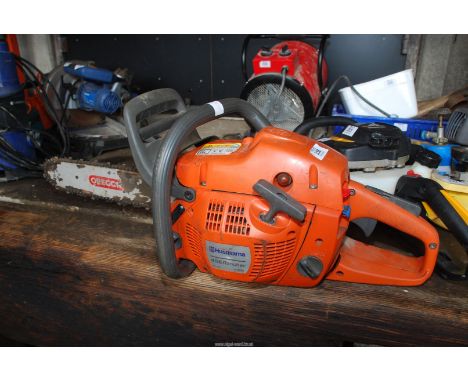 Husqvarna 455 Rancher chainsaw, good compression, chain brake working.