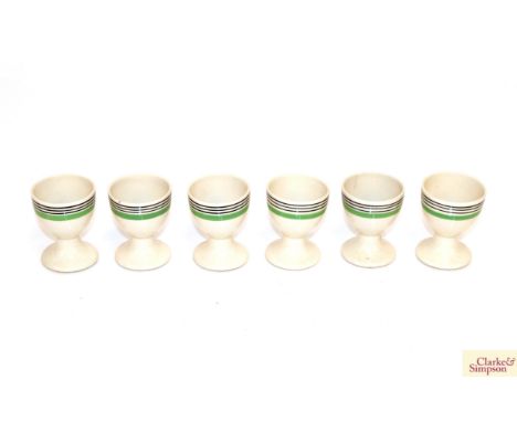 Six Royal Doulton "Radiance" pattern egg cups