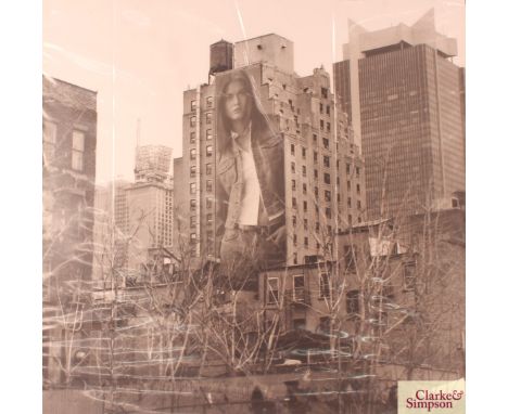 A large photographic print of New York, 87cm x 87cm&nbsp;