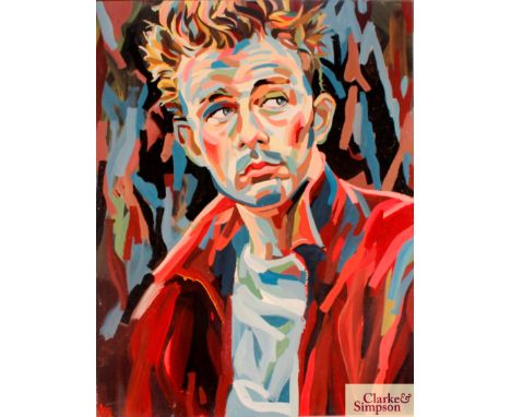 David Lee, "James Dean", enamel oil on canvas, 90cm x 70cm