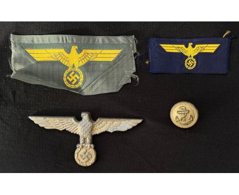 WW2 Third Reich Kriegsmarine insignia collection: Küstenartillerie Brustadler. Kriegsmarine Coastal Artillery enlisted mans B