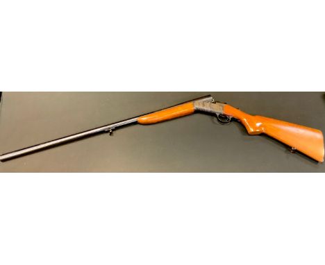 A Spanish Astra Model Ciclope 12 bore single barrel shot gun with 762mm long barrel. Overall length 116cm.  Serial No 124449.