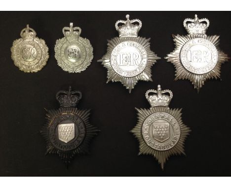 Kings Crown GR VI Devon Constabulary helmet Plate: Queens Crown ERII Devon Constabulary Helmet Plate: Queens Crown ERII Devon