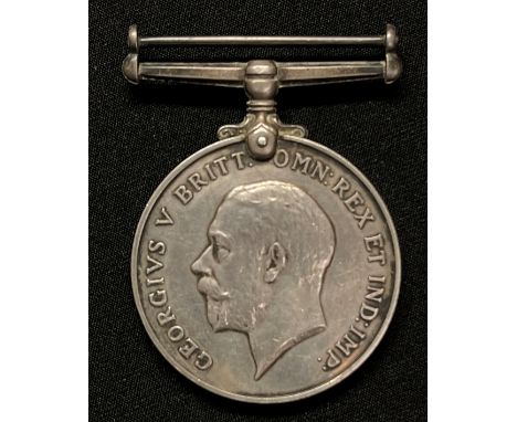 WW1 British Casualty War Medal to 34868 Pte T Penman, 8th Battl. North Staffs Regt, no ribbon. KIA on 10th June 1917. Commemo