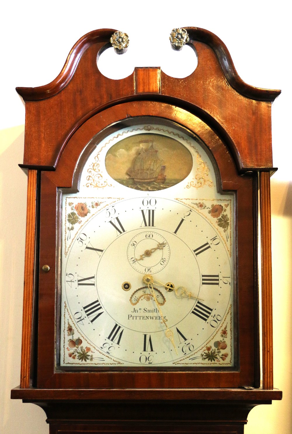 Fine III mahogany longcase clock, maker John Smith of Pittenweem