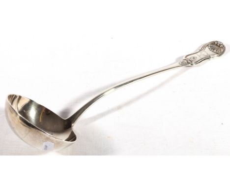 Victorian silver soup ladle of good gauge with kings style pattern terminal Maker R Gray & Sons, Glasgow 1837, 31/2 oz CONDIT