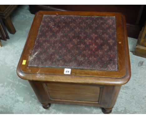 A Victorian mahogany commode stool.
