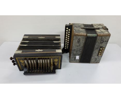 2 Button Accordions – 1 Honher & 1 Regal Melodean (German)