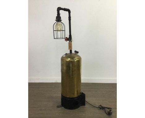 COLIBRI-LEO BRASS INDUSTRIAL CONVERTED FLOOR LAMP