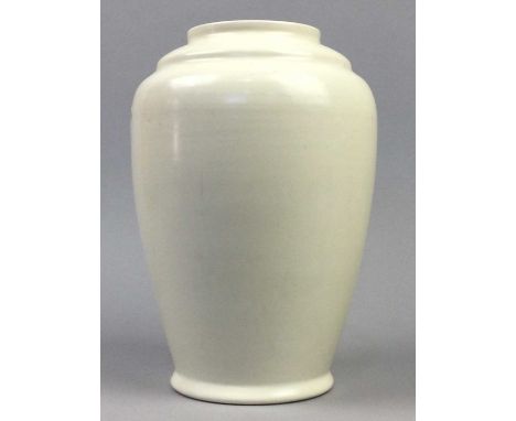 POOLE POTTERY WHITE GLAZED VASE,shape 966, impressed marks, 24.3cm high