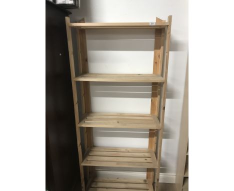 WOODEN 5 SHELF STORAGE UNIT