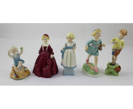 A collection of Worcester figures to include Royal Worcester 'Grandmother's Dress', number 3081 by F G Doughty, a Royal Worce