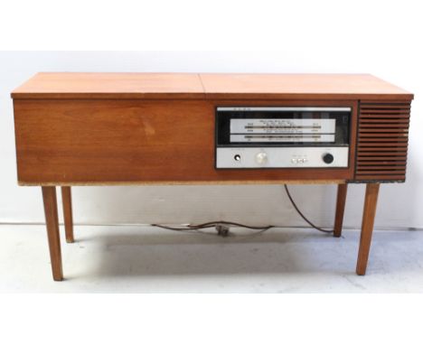 A vintage Alba radiogram, length 102cm.