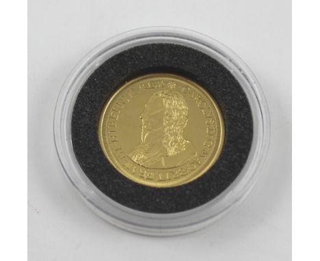 A commemorative floret Concordia Regina gold coin bearing the bust of Charles. CONDITION REPORT 4.1g