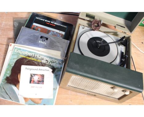 A retro Dansette record player.