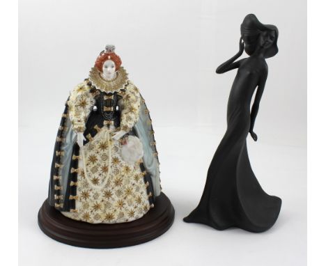 A Royal Worcester limited edition figure of Queen Elizabeth I, no.1961/4500, on presentation base and a Royal Doulton 'Images