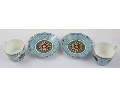 A boxed Wedgwood, 'A Celebration of The Millennium', two coffee cups and saucer set.
