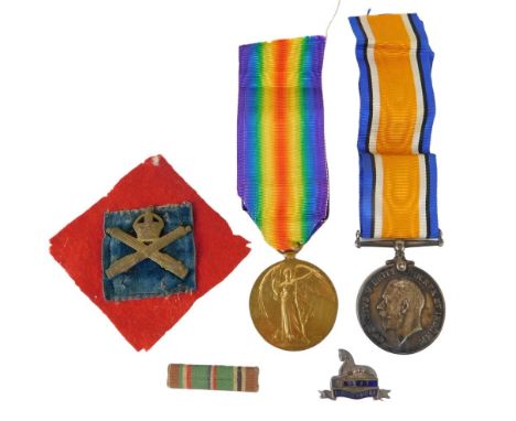 Two World War I medals, comprising The Great War for Civilisation medal, and the 14-18 George V medal, each inscribed 44184 P