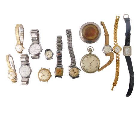 A Lorus gentleman's wristwatch, Timex gentleman's wristwatch, Sekonda, travel pocket watch, etc. (a quantity)