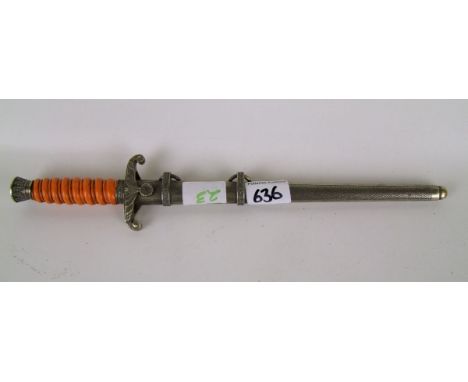Nazi Army officers dagger: orange grip, post war 