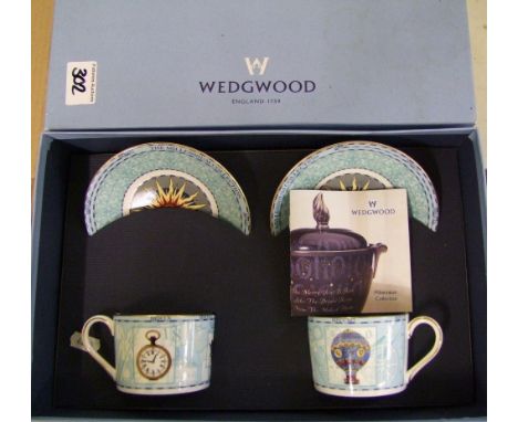 Boxed Wedgwood cups &amp; saucers: to celebrate the Millennium. 