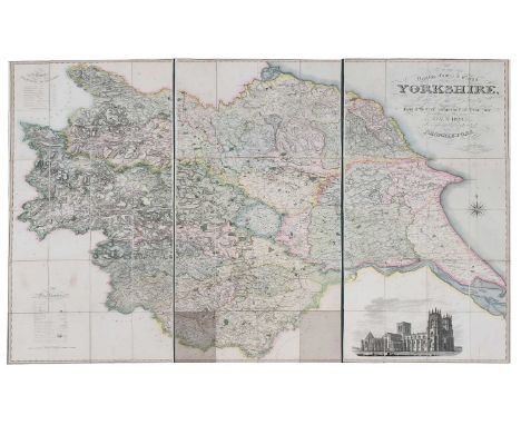 Yorkshire. Teesdale (Henry &amp; Stocking C.). To the Nobility, Gentry &amp; Clergy of Yorkshire, this map of the county cons