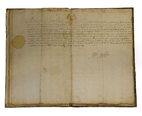 North/West Yorkshire. A bound collection of manuscript documents relating to Womersley, North Yorkshire, with connections to 