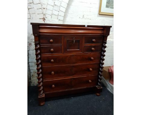 VICTORIAN MAHOGANY SCOTCH CHEST