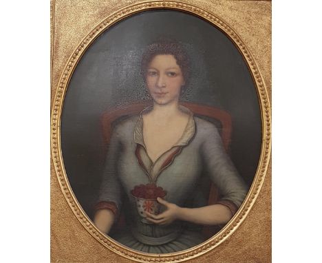 LARGE GILT FRAMED OVAL PORTRAIT