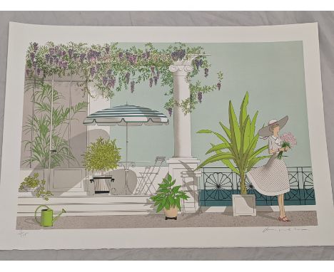 Denis Paul Noyer (French, b.1940), Lakehouse, lithograph, signed in pencil, numbered 12/145, H.45cm W.67cm
