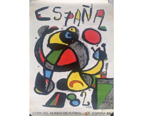Joan Miro (Spanish, 1893-1983), Espana 82 Copa del Mundo, original lithograph poster, published by Maeght, H.60cm W.95cm
