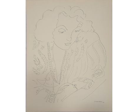 Henri Matisse (1869-1954), Portrait of a Lady (I14), lithograph, signed within the plate, H.32.5cm W.24.5cm