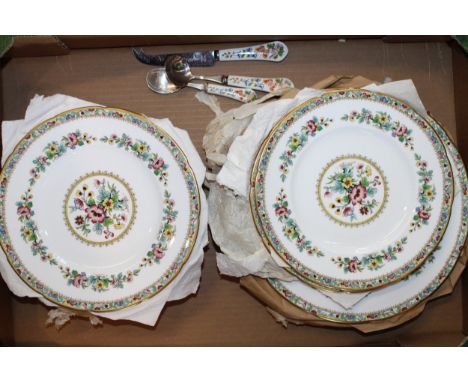 A collection of Coalport 'Ming Rose' pattern dinner ware to include six 27cm dinner plates, six 23cm side plates and six 23cm