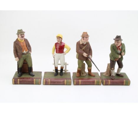 Aynsley 'Sporting Characters' to include The Gamekeeper, The Jockey, The Poacher and The Farmer (4).  In good condition with 