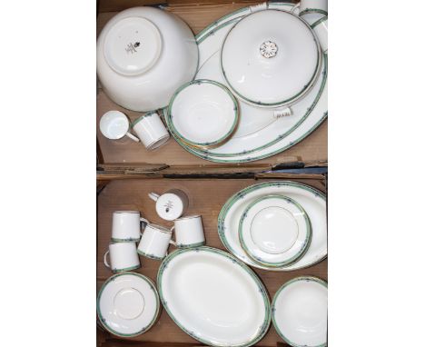 Wedgwood coffee and dinner ware in the Jade pattern to include vegetable dishes, cups and saucers etc (Qty).  In good conditi