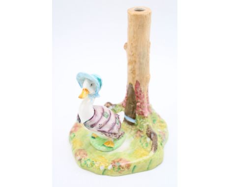 Beswick Beatrix Potter lampbase with Jemima Puddleduck, 17.5cm tall.  In good condition with no obvious damage or restoration