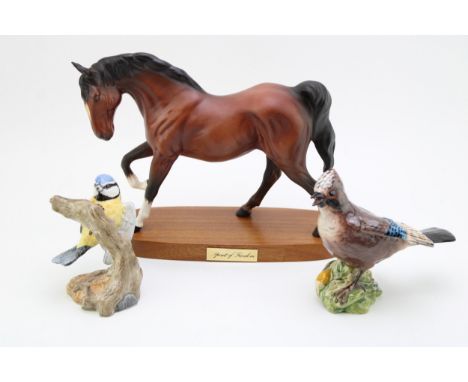 Beswick Jay 2417 with a matte brown Spirit of Freedom and a Mack Bluetit (3).  In good condition with no obvious damage or re