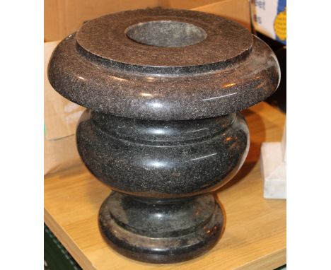 A quality early c20th black marble garden urn of good proportions  excellent condition undamaged please note this item is for